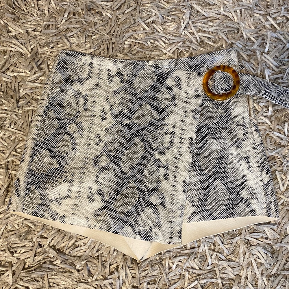 ZARA snakeskin skort